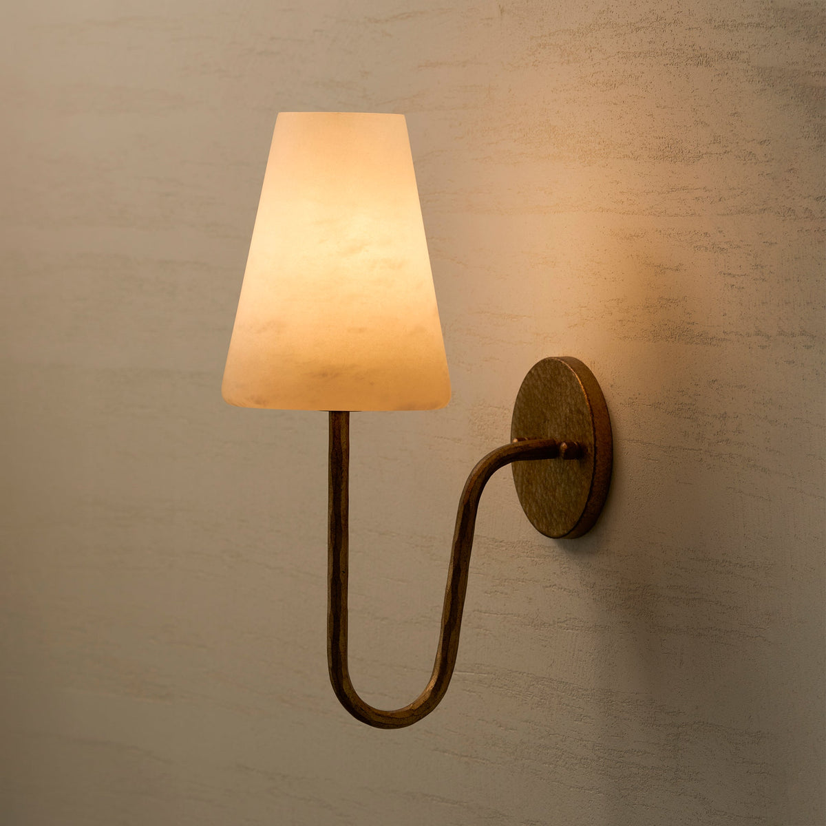 Scoop Alabaster Wall Sconce