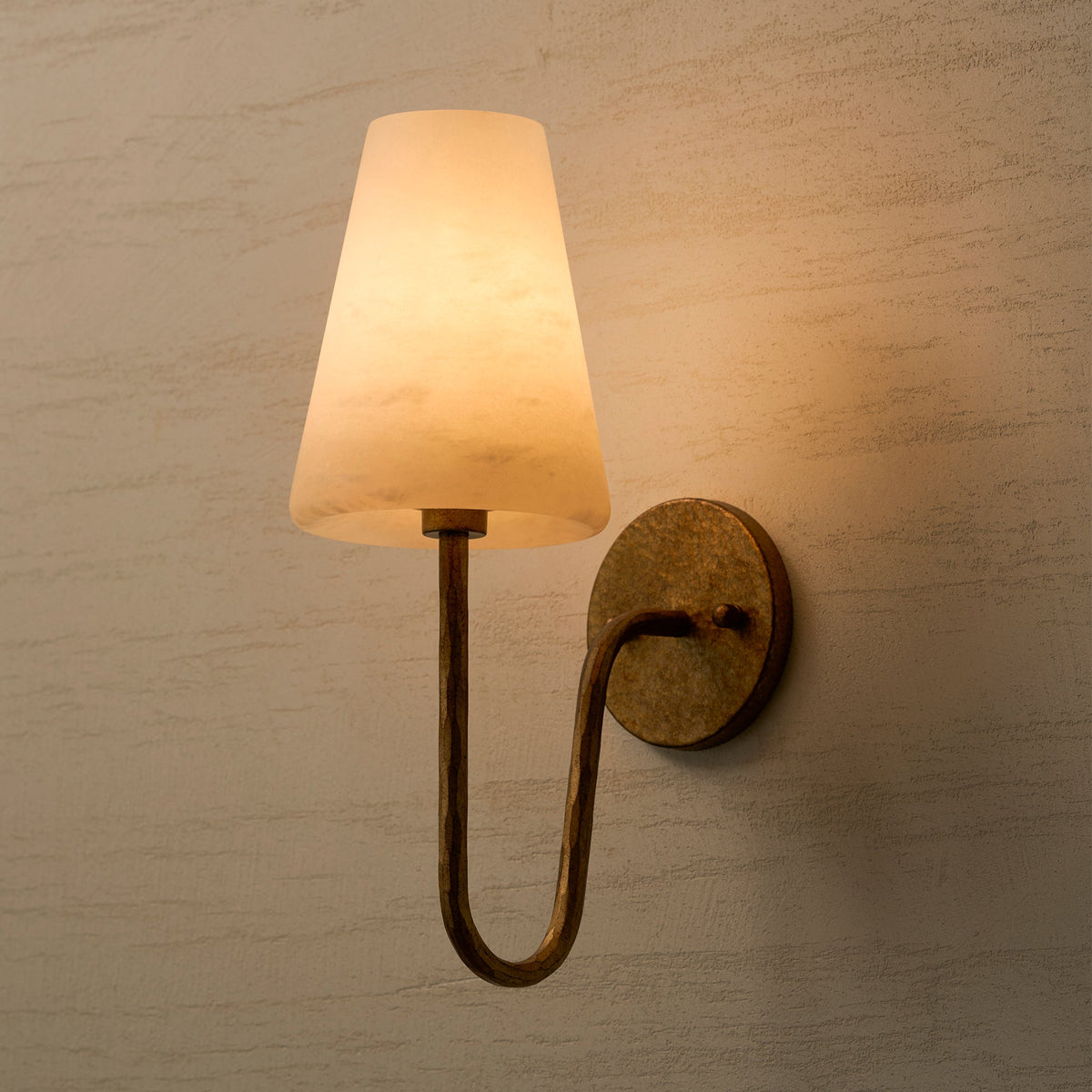 Scoop Alabaster Wall Sconce