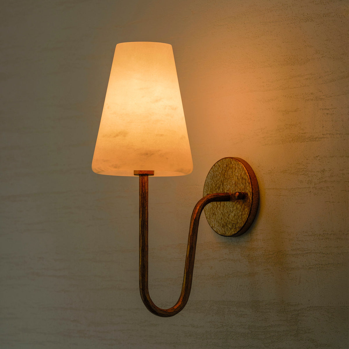 Scoop Alabaster Wall Sconce