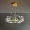 Sea Chandelier ? 26.7″ x H 8.7″ / Dia 68cm x H 20cm (Power ~56W) Gold & Clear / Warm Light Chandelier
