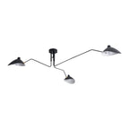 Serge Mouille Ceiling Light A 3heads L 59″ x H 12.6″ / L 150cm x H 32cm / Black Ceiling lamp