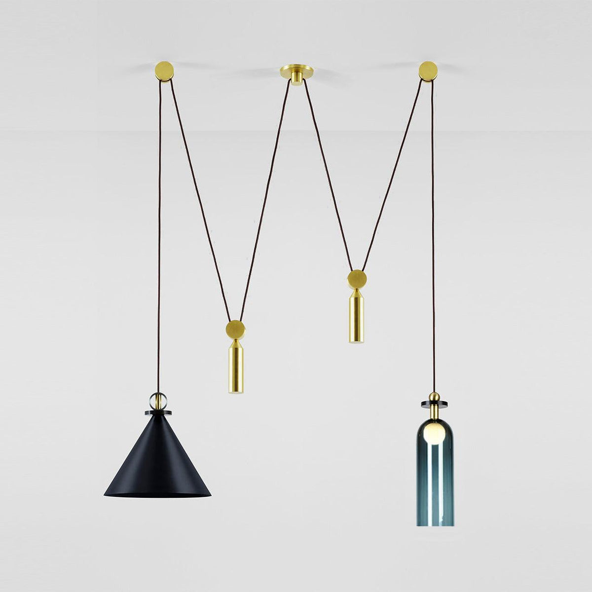 Geometric Shape Art Modern Chandelier Section E: ? 39.4″ x H 39.4″ / Dia 100cm x H 100cm Chandelier
