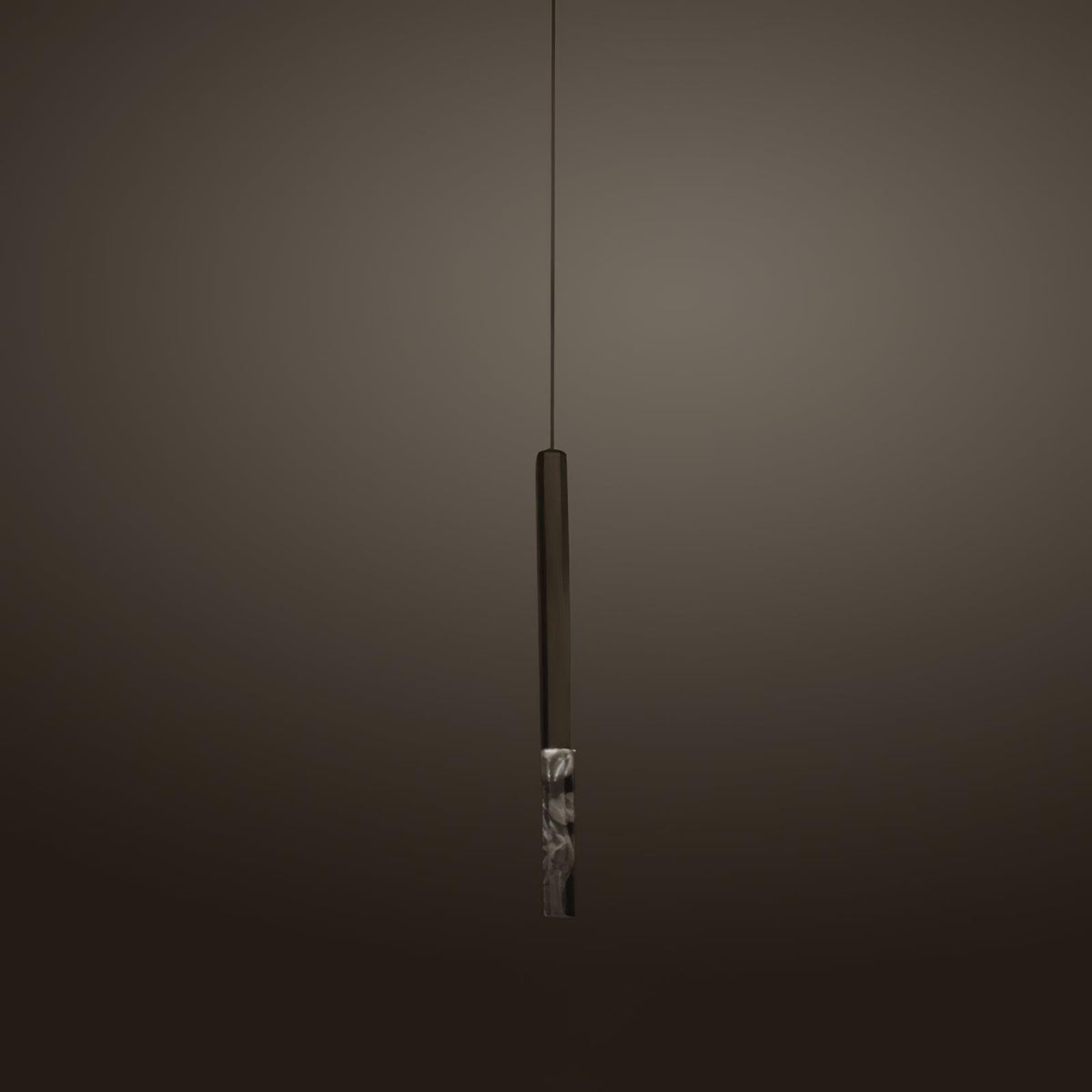 Shine Vertical Plumage Suspension 1 heads ? 1.5″ x H 20.9″ / Dia 3.8cm x H 53cm / Black / Warm Light Pendant light