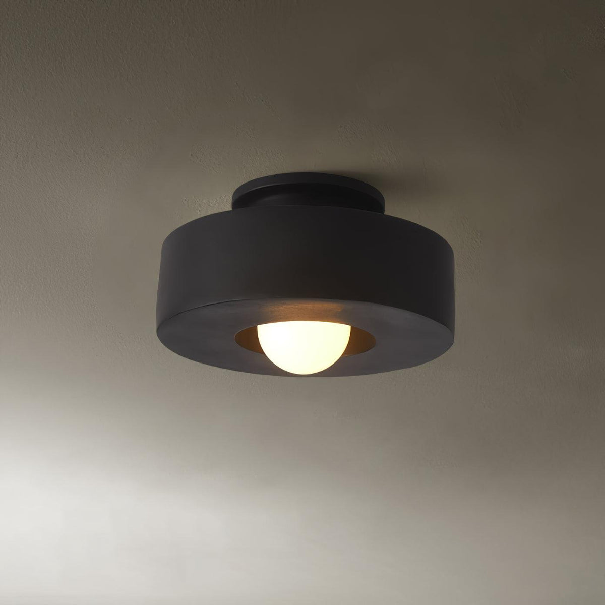 Simon Ceiling Lamp ? 11.8″ x H 5.9″ / Dia 30cm x H 15cm / Black Ceiling lamp