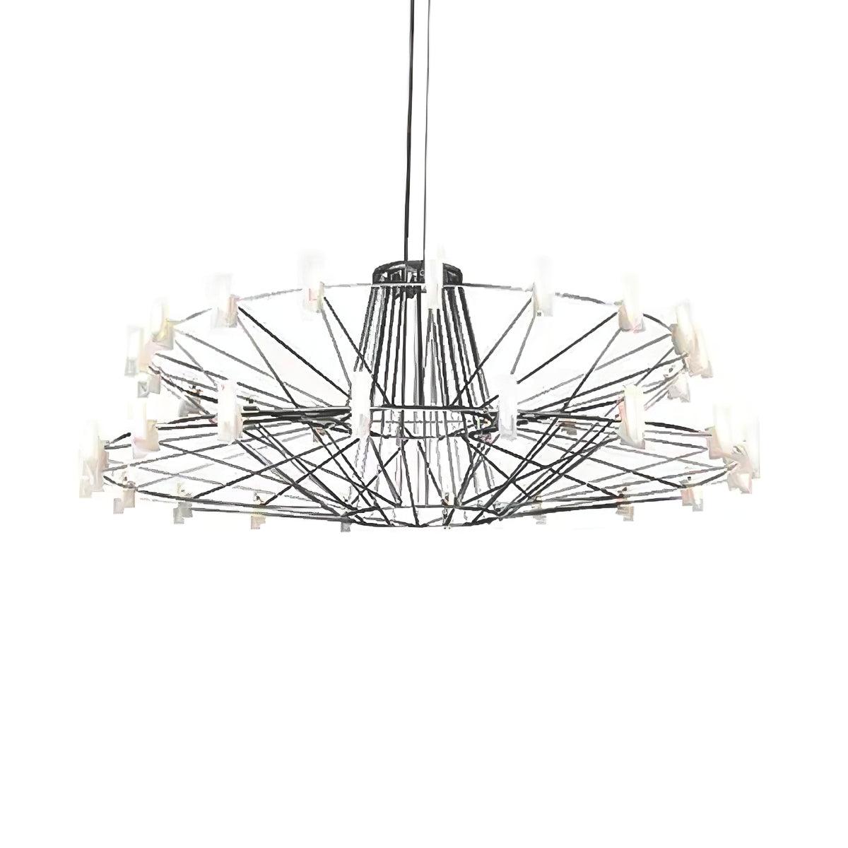 Sky Ballet Chandelier ∅ 33.5″ x H 13.4″ / Dia 85cm x H 34cm / Black / Warm Light Chandelier
