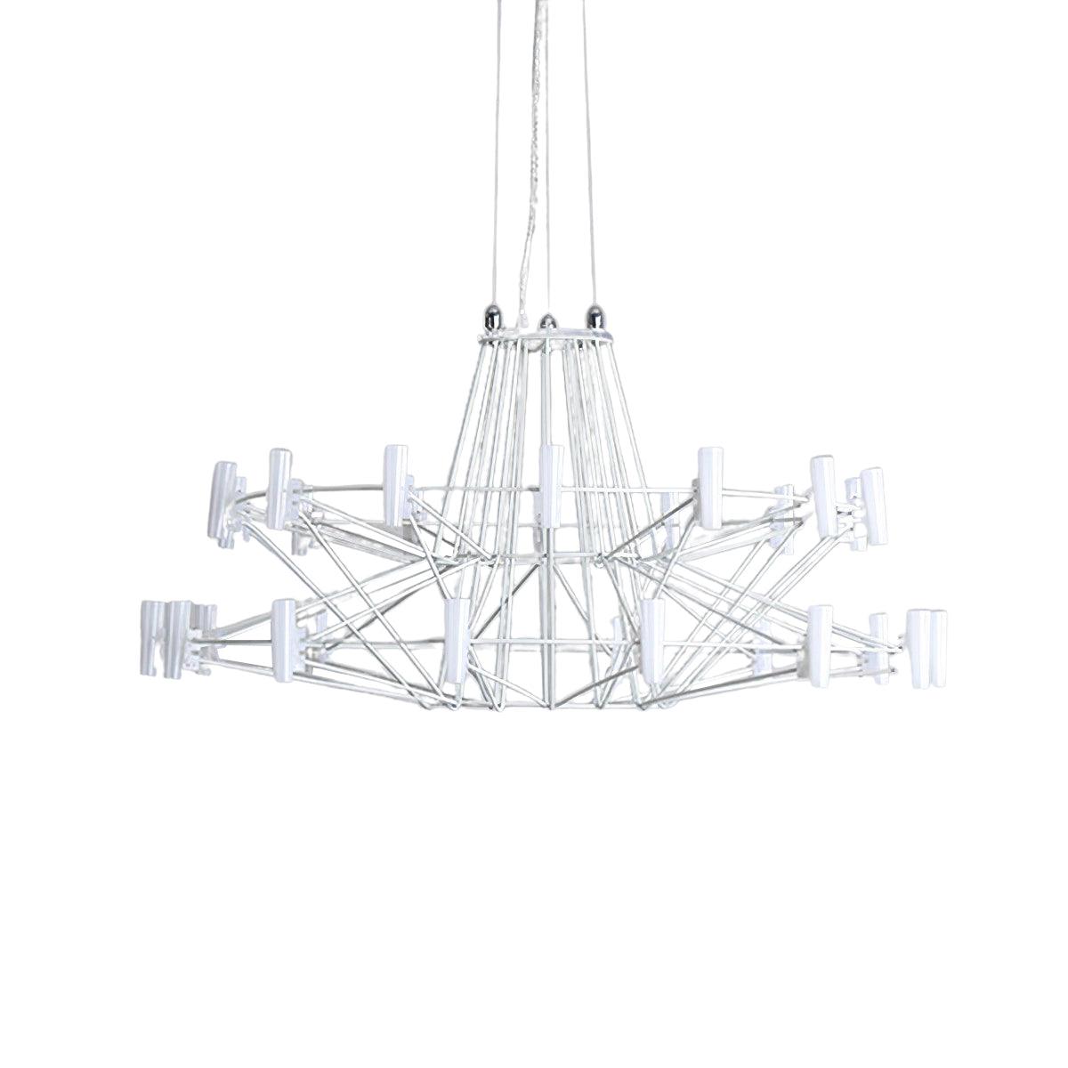 Sky Ballet Chandelier ∅ 33.5″ x H 13.4″ / Dia 85cm x H 34cm / White / Warm Light Chandelier