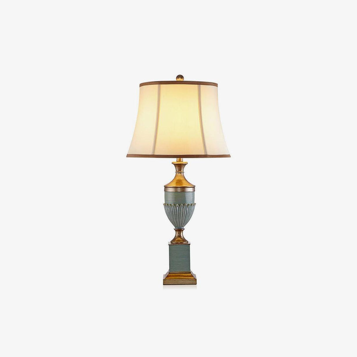 Smafan Table Lamp ∅ 14.1″ x H 28.7″ / Dia 36cm x H 73cm / Green+ Gold / US plug Table lamp
