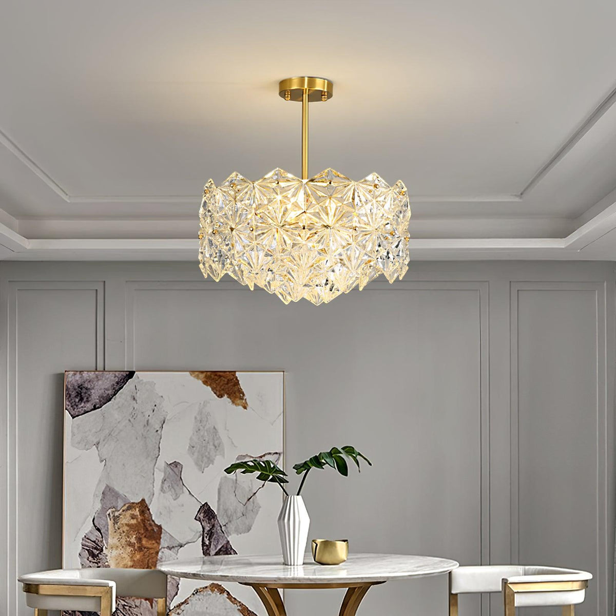 Snowflake Glass Chandelier Chandelier