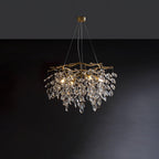 Sofia Chandeliers ? 26.3″ x H 12.5″ / Dia 67cm x H 32cm (E14 Bulbs* 6) / Brass & Clear Chandelier