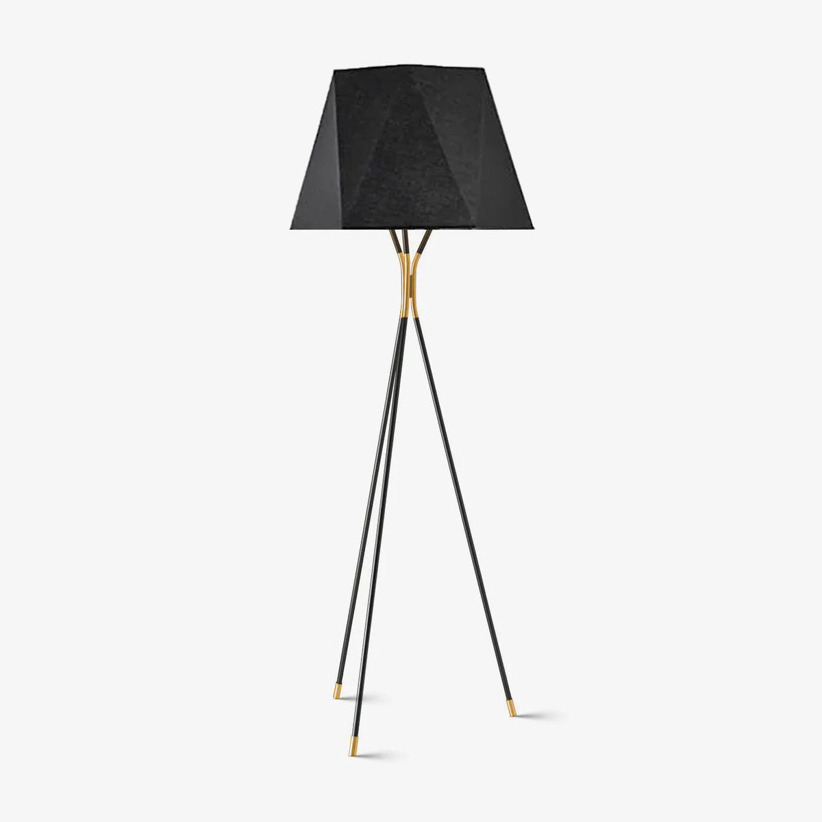 Solitaire Floor Lamp ∅ 21.7″ x H 65″ / Dia 55cm x H 165cm / Black & Gold / US Plug Floor lamp