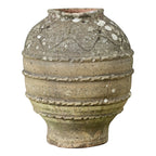 Spanish 19th Century Sgraffito Terracotta Olive Jar