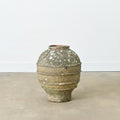 Spanish 19th Century Sgraffito Terracotta Olive Jar