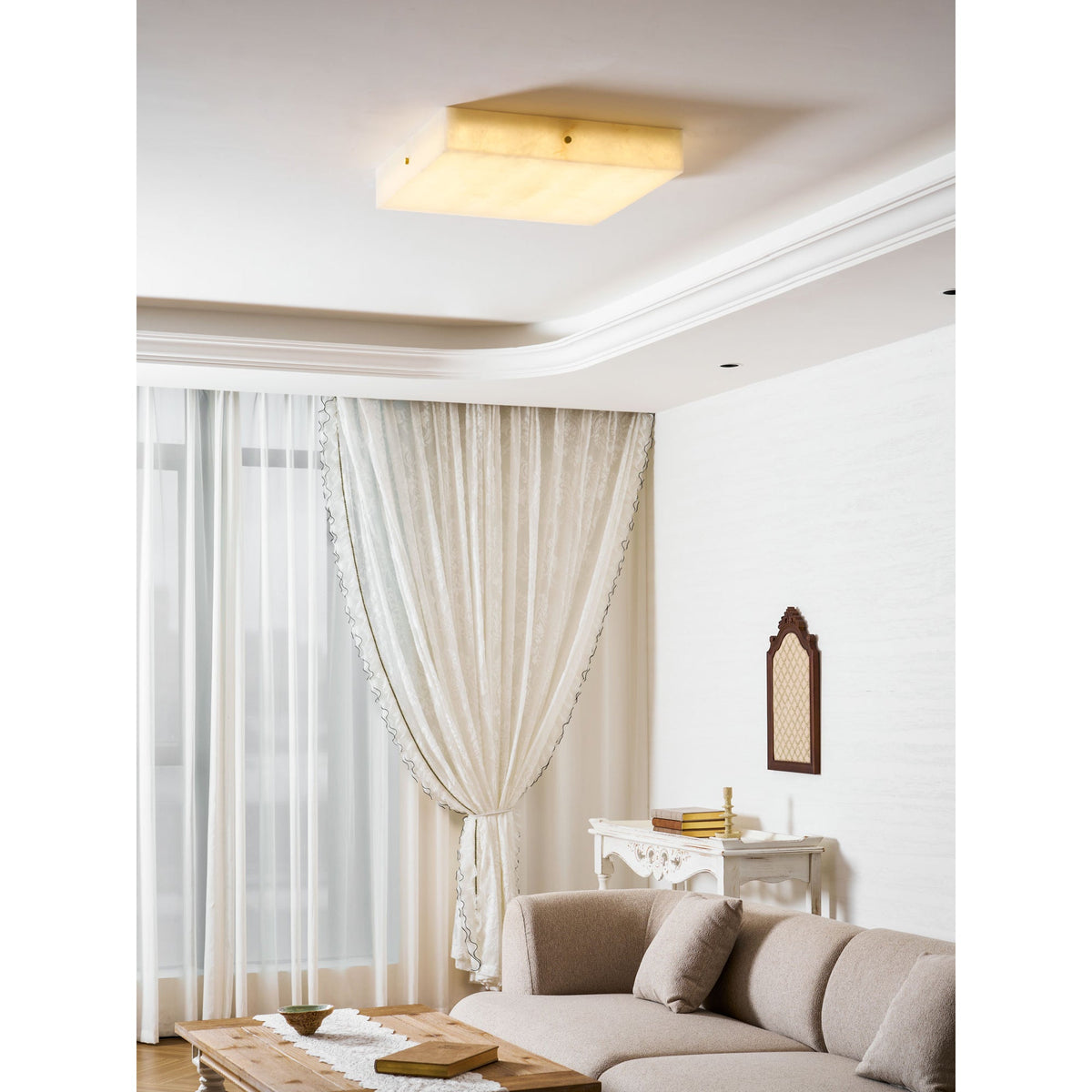 Arca Alabaster Flushmount Ceiling Light