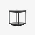 Square Frame Post Outdoor Light L 9.8″ x W 9.8″ x H 10.6″ / L 25cm x W 25cm x H 27cm / Black / Warm Light Table lamp