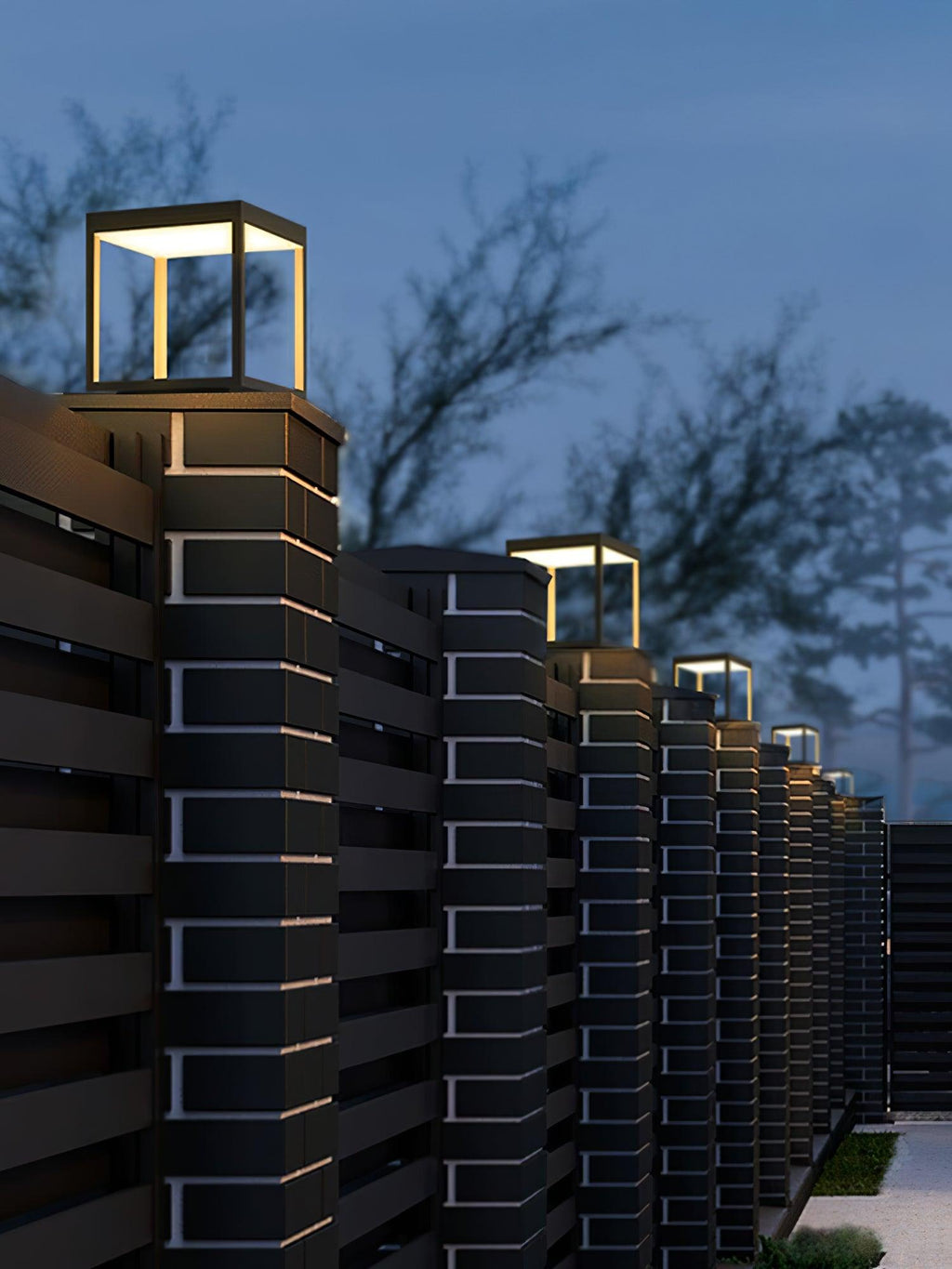 Square Frame Fence Post Garden Light Table lamp