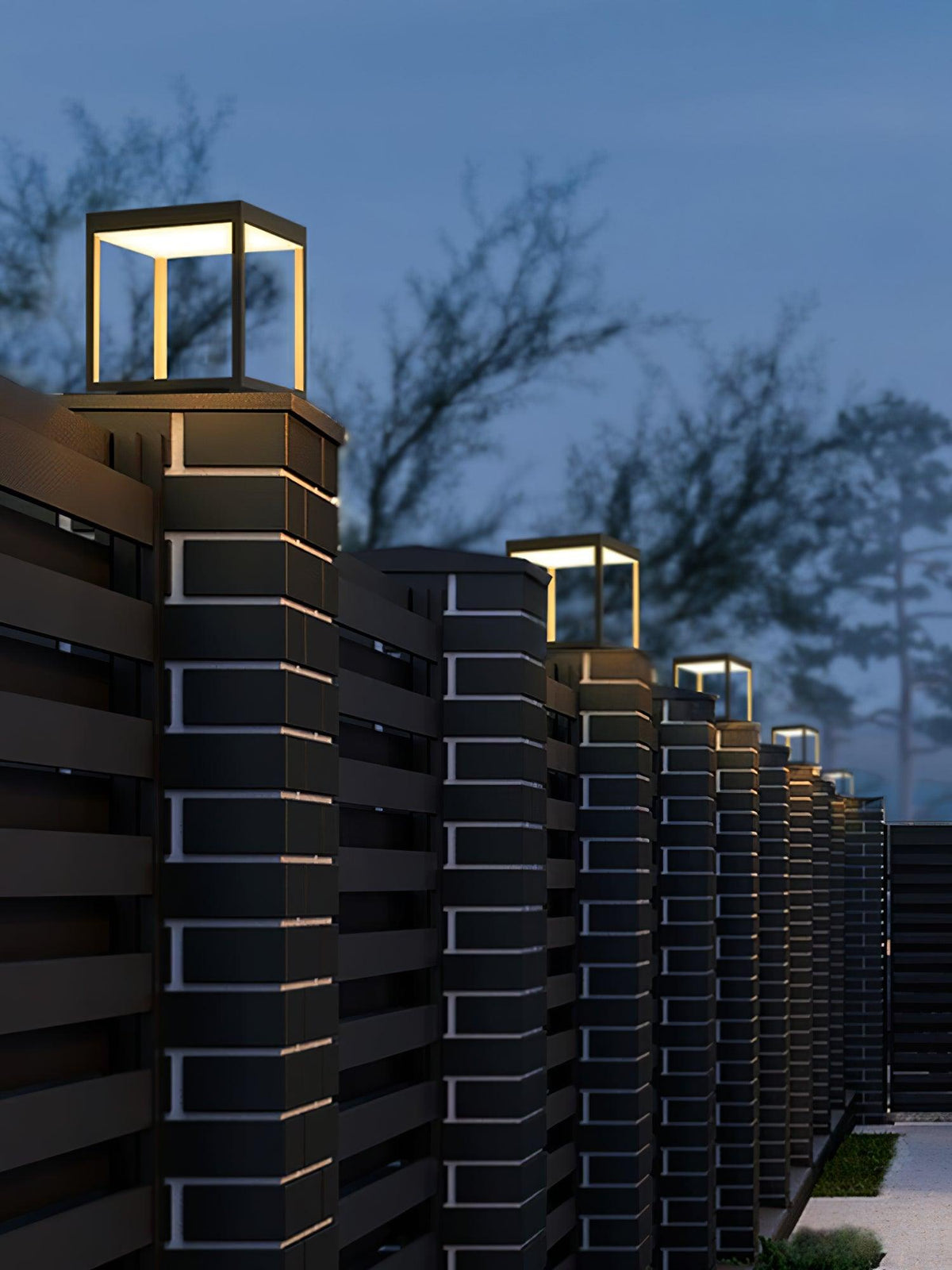 Square Frame Fence Post Garden Light Table lamp