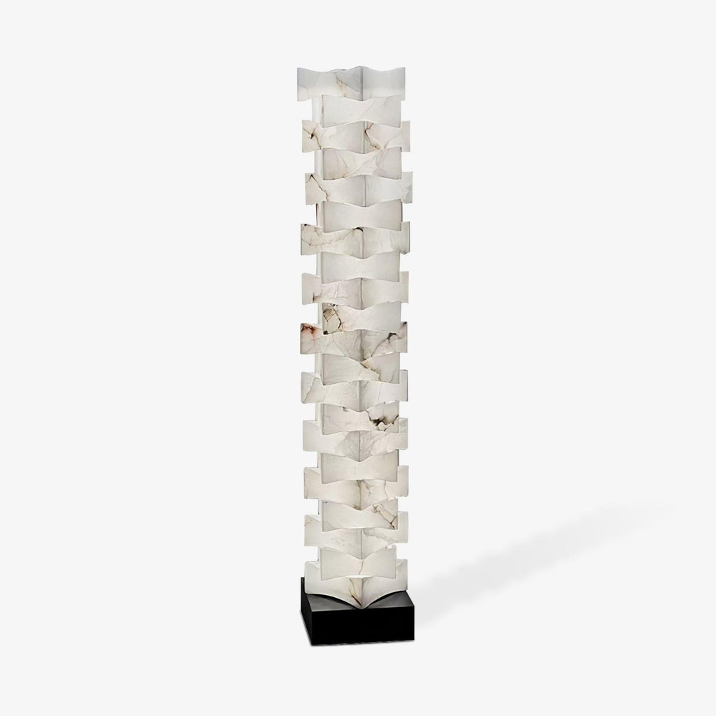 Stacked Alabaster Squares Floor Lamp Floor lamp