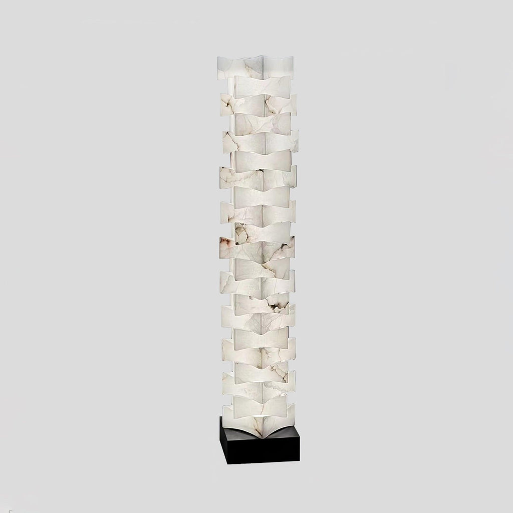 Stacked Alabaster Squares Floor Lamp Floor lamp