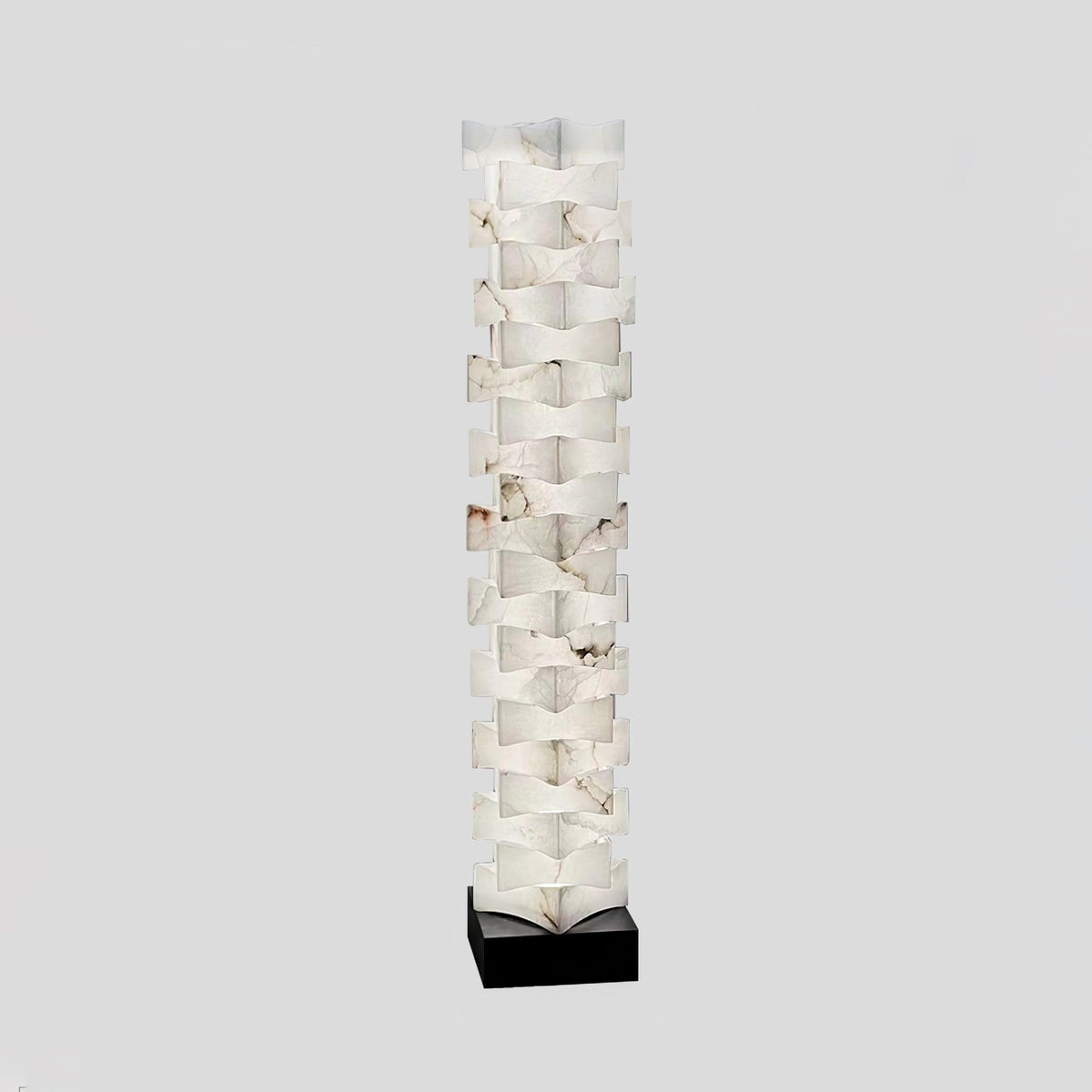 Stacked Alabaster Squares Floor Lamp Floor lamp