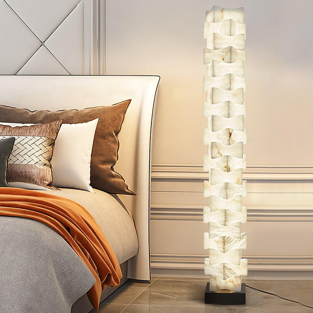 Stacked Alabaster Squares Floor Lamp Floor lamp