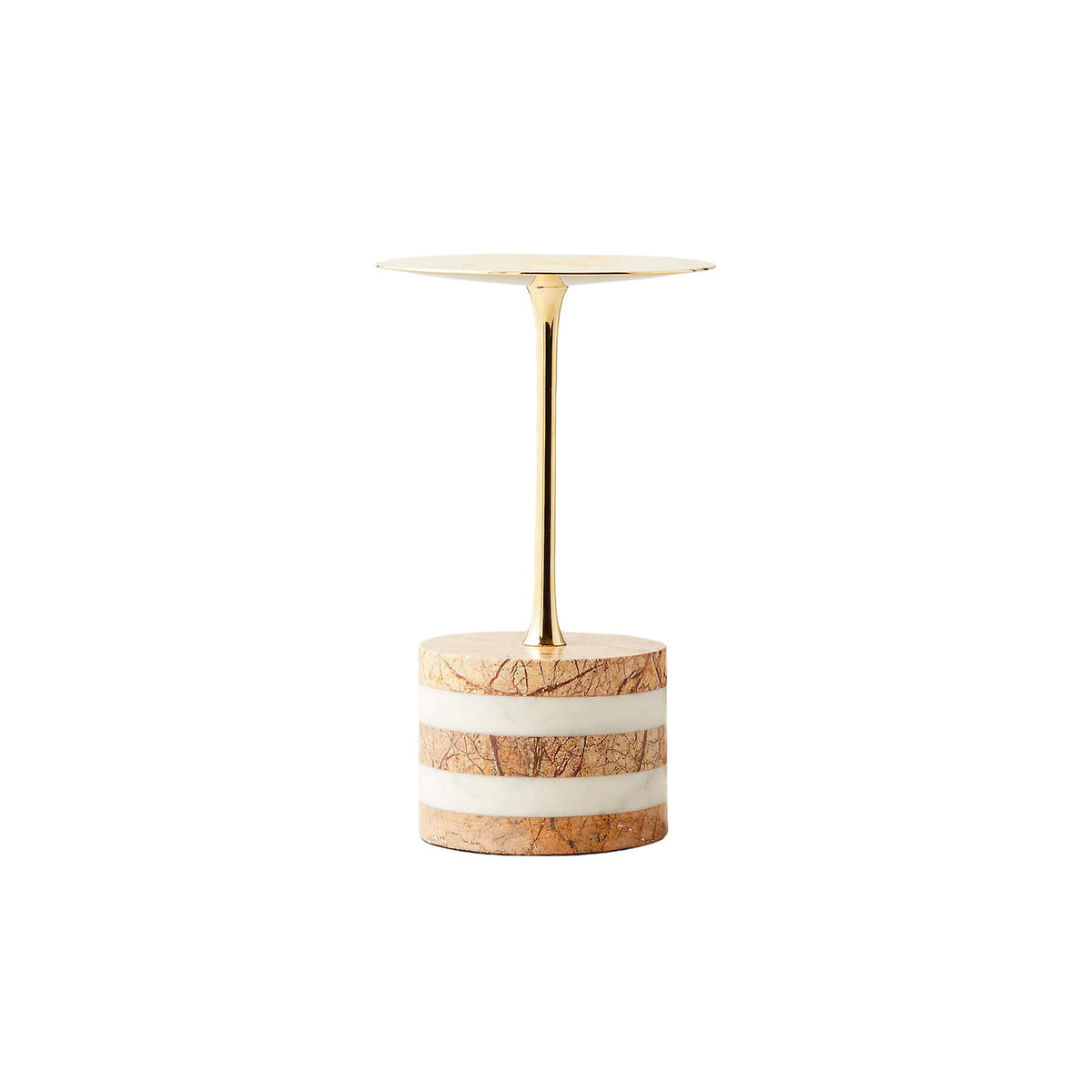 Stacked Marble Candle Stand