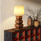 Stacked Wooden Table Lamp Table lamp