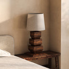 Stacked Wooden Table Lamp Table lamp