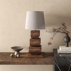 Stacked Wooden Table Lamp Table lamp