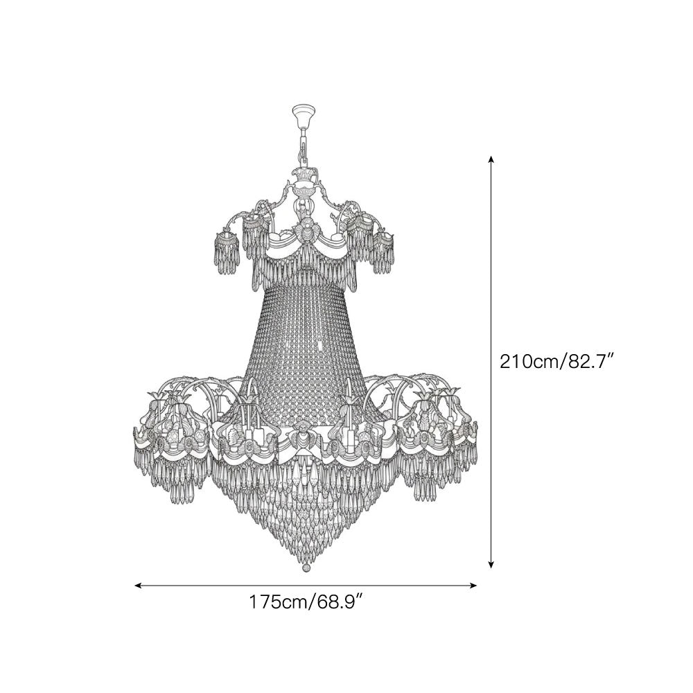 Stained Crystal Chandelier