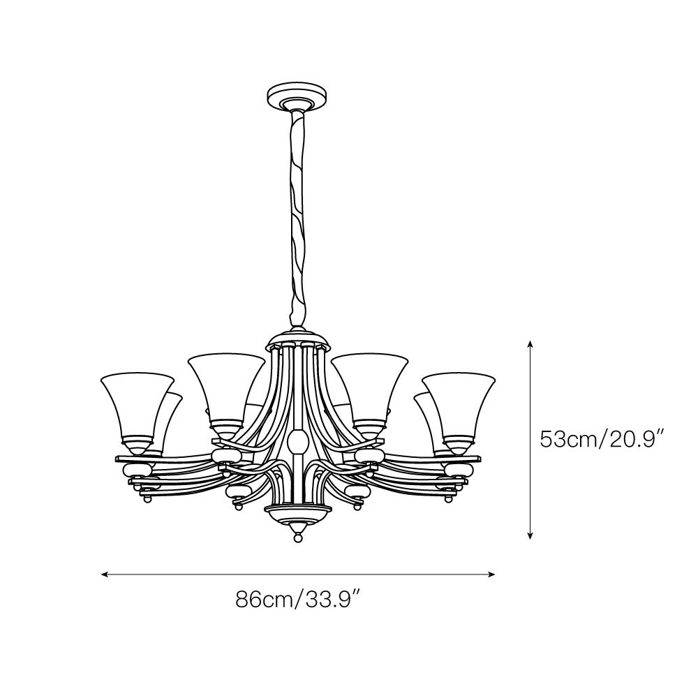 Stanford Glass Chandelier
