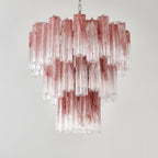 Starlight Rose Chandelier Dia 66cm x H 68cm / ? 26.1″ x H 26.8″ / Pink & Chrome Chandelier