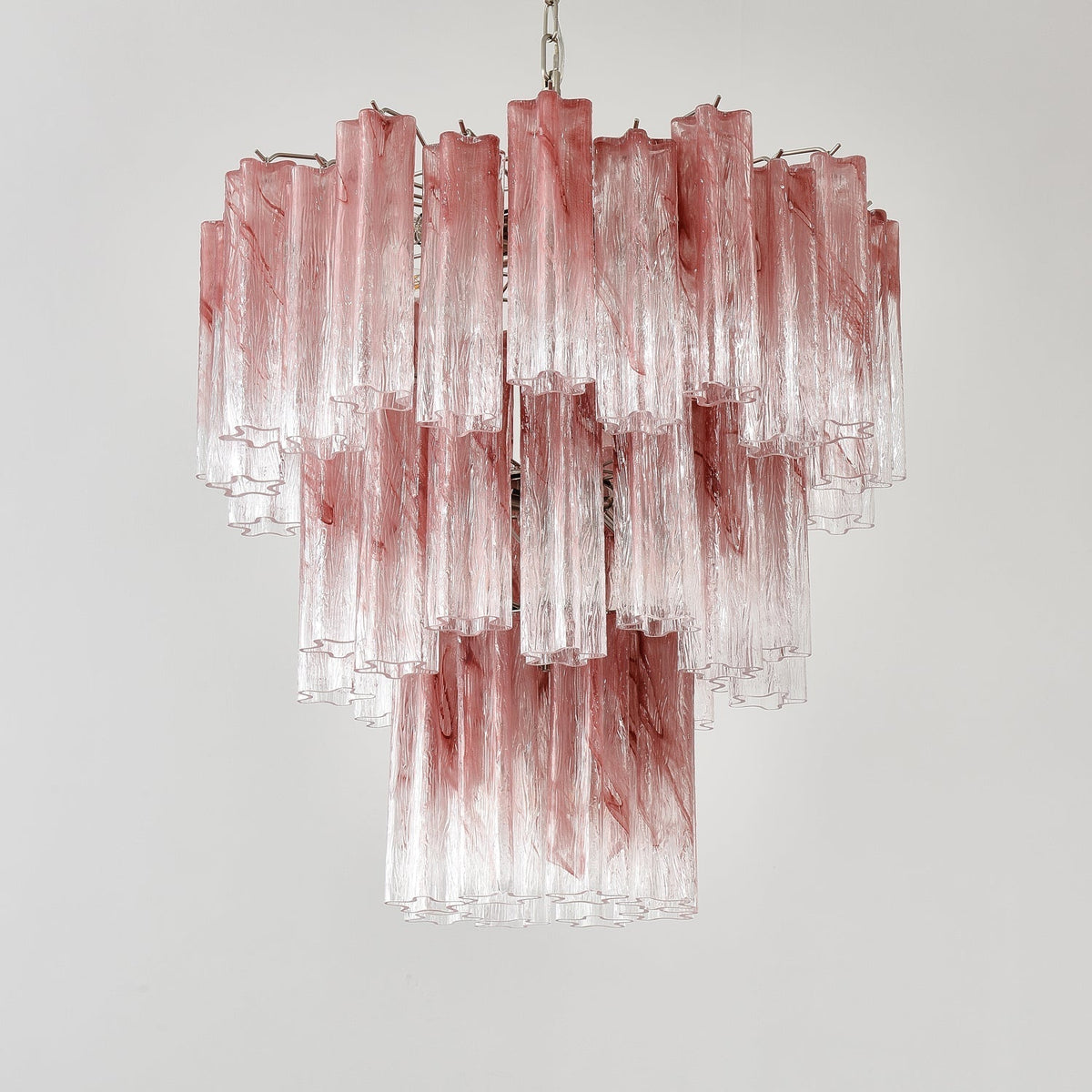 Starlight Rose Chandelier Dia 66cm x H 68cm / ? 26.1″ x H 26.8″ / Pink & Chrome Chandelier