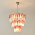 Starlight Rose Chandelier Dia 66cm x H 68cm / ? 26.1″ x H 26.8″ / Pink & Chrome Chandelier