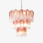 Starlight Rose Chandelier Dia 66cm x H 68cm / ? 26.1″ x H 26.8″ / Pink & Chrome Chandelier