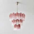Starlight Rose Chandelier Dia 66cm x H 68cm / ? 26.1″ x H 26.8″ / Pink & Chrome Chandelier