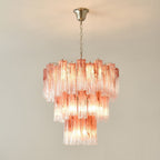 Starlight Rose Chandelier Dia 66cm x H 68cm / ? 26.1″ x H 26.8″ / Pink & Chrome Chandelier