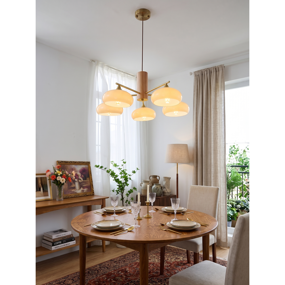 Nova Elliptical Persimmon Chandelier