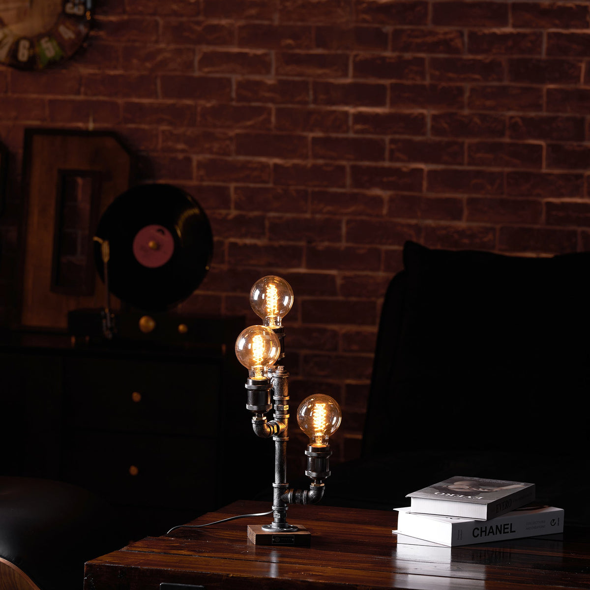 Steampunk Pipe Table Lamp