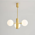 Stella Brass Chandelier 3 Heads ? 21.7″ x H 25.6″ / Dia 55cm x H 65cm / Brass & White Chandelier