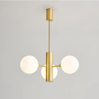 Stella Brass Chandelier 3 Heads ? 21.7″ x H 25.6″ / Dia 55cm x H 65cm / Brass & White Chandelier