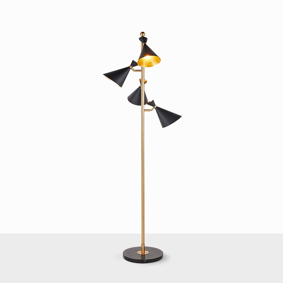 Stilnovo Adjustable Floor Lamp ∅ 23.6″ x H 66.9″ / Dia 60cm x H 177m / Gold + Black / US plug Floor lamp