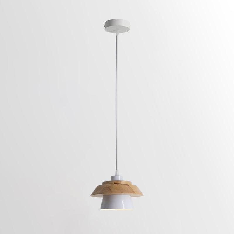 Stone Wood Pendant Lamp ? 7.5″ x H 5.1″ / Dia 19cm x H 13cm / White Pendant light