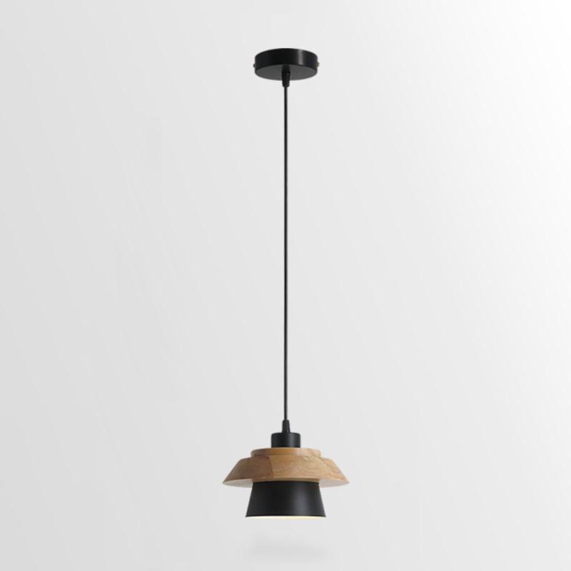 Stone Wood Pendant Lamp ? 7.5″ x H 5.1″ / Dia 19cm x H 13cm / Black Pendant light