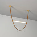 Tracer Belt Pendant Lamp L 15.7″ x H 41.3″ / L 40cm x H 105cm / Gold & Light Brown / Warm Light Chandelier
