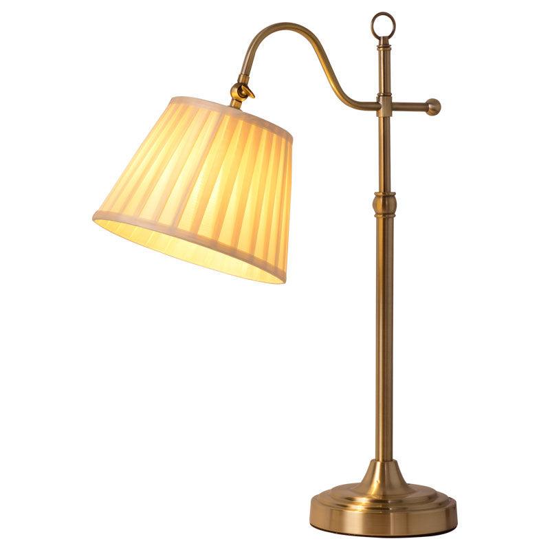 Suffolk Table Lamp ? 8.6″ x H 25.2″ / Dia 24cm x H 64cm / Gold + White / US plug Table lamp
