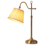 Suffolk Table Lamp ? 8.6″ x H 25.2″ / Dia 24cm x H 64cm / Gold + White / US plug Table lamp