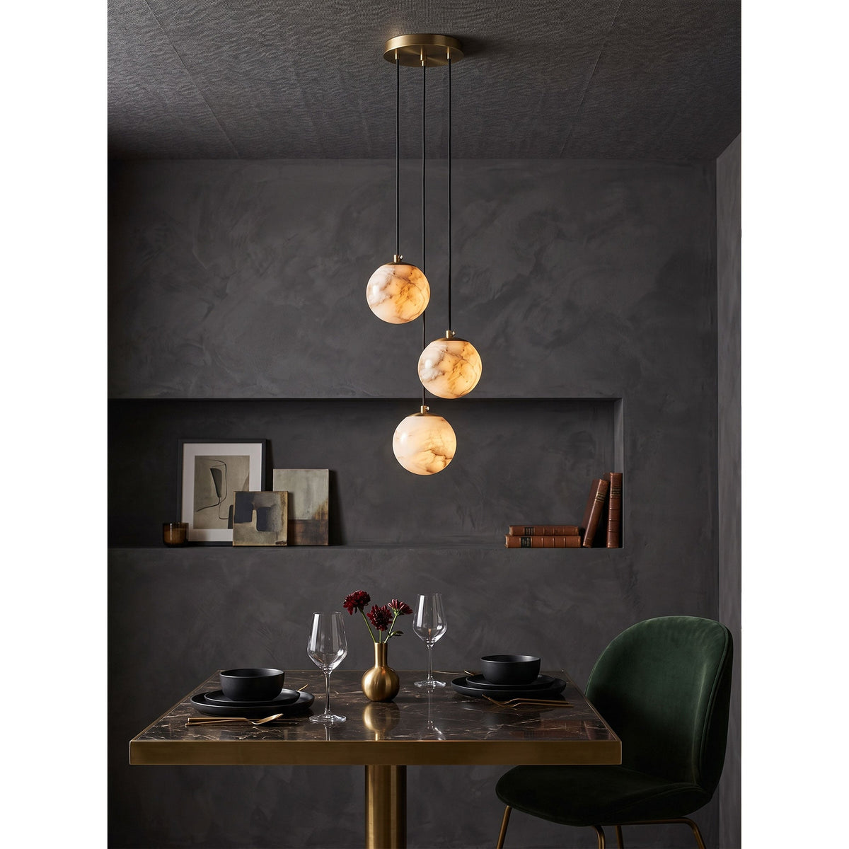 Sultana Alabaster Cluster Chandelier