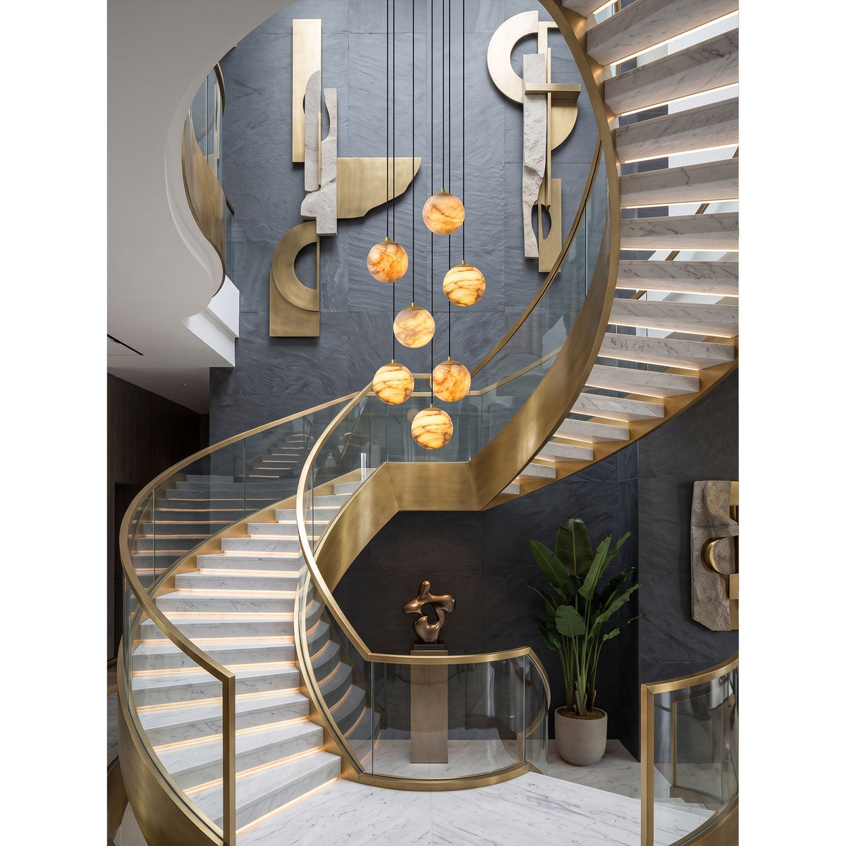 Sultana Alabaster Cluster Chandelier