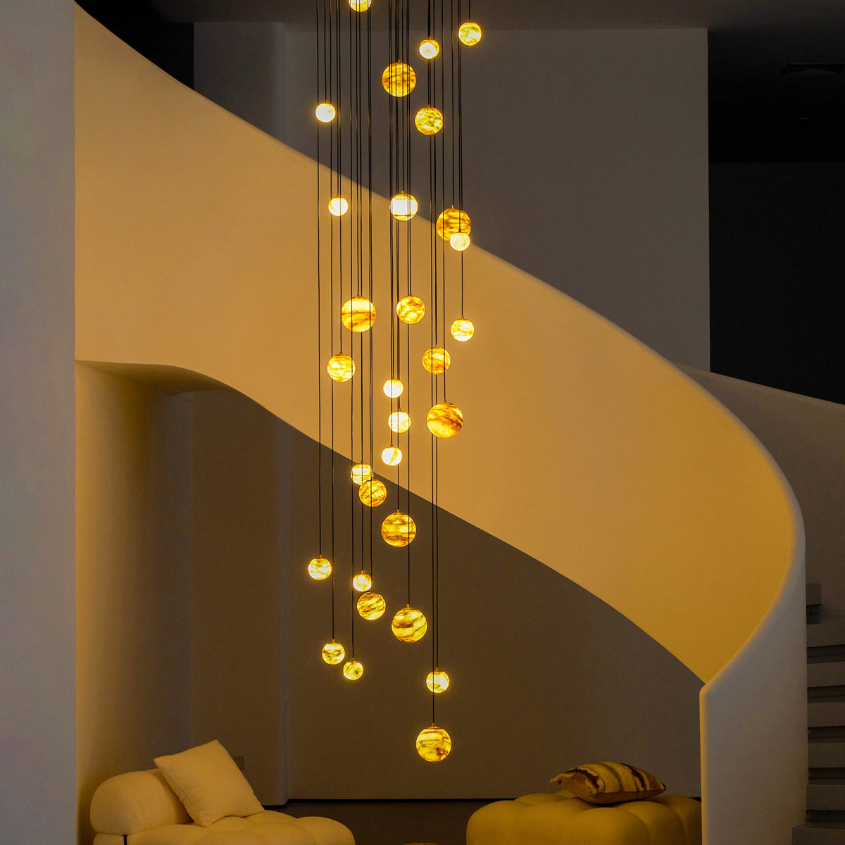 Sultana Alabaster Cluster Chandelier