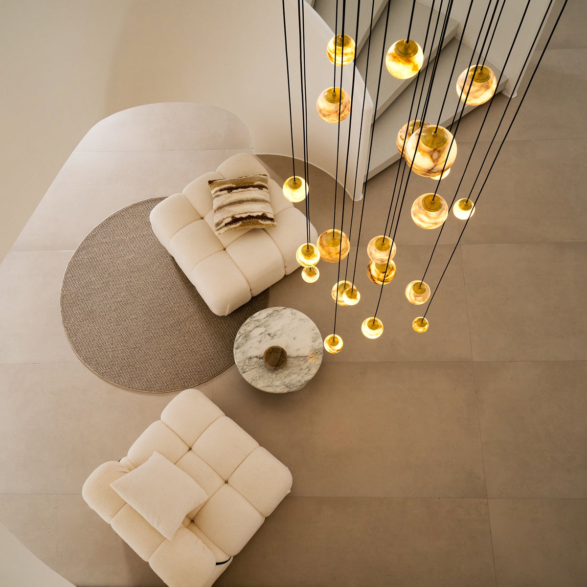 Sultana Alabaster Cluster Chandelier